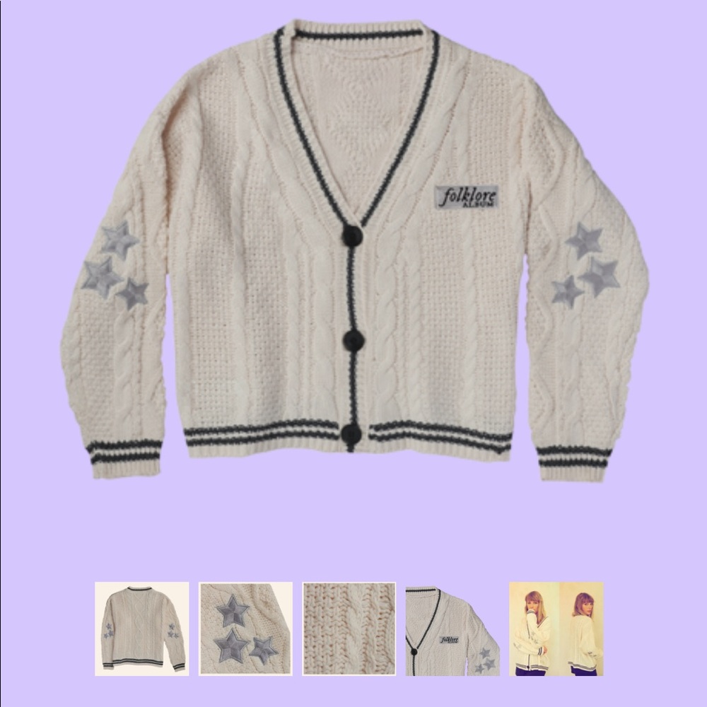Taylor Swift cardigan (folklore patch)